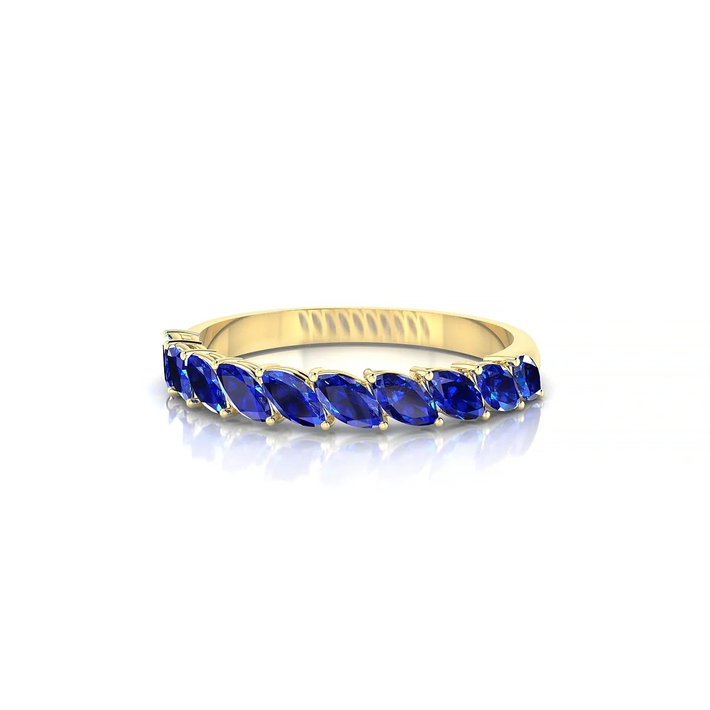 Virtue | 18k Yellow Gold 4 x 2 mm Marquise Sapphire Ring