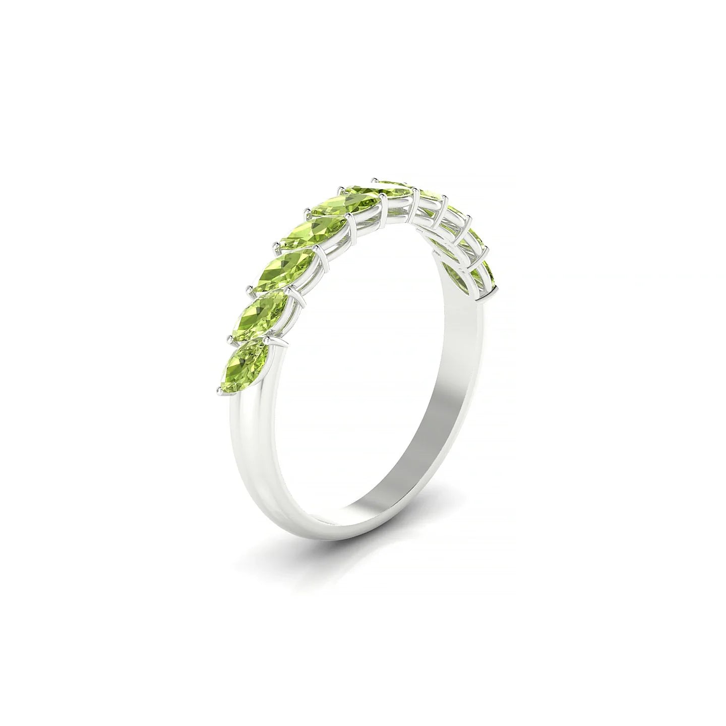 Virtue | 18k White Gold 4 x 2 mm Marquise Peridot Ring
