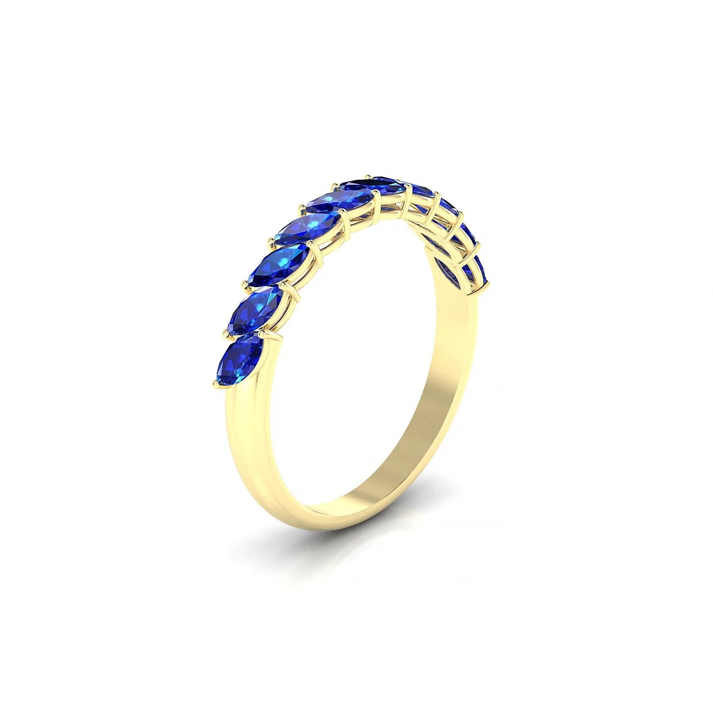 Virtue | 18k Yellow Gold 4 x 2 mm Marquise Sapphire Ring