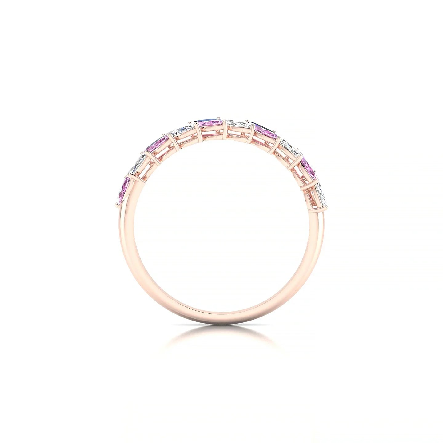Virtue | 18k Rose Gold 4 x 2 mm Marquise Pink Sapphire & Diamond Ring