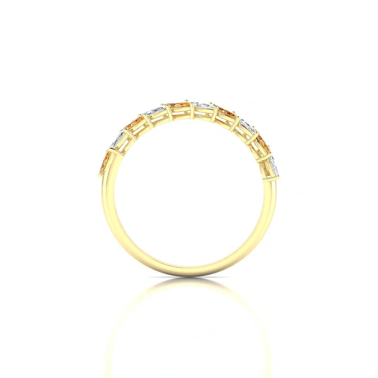 Virtue | 18k Yellow Gold 4 x 2 mm Marquise Citrine & Diamond Ring