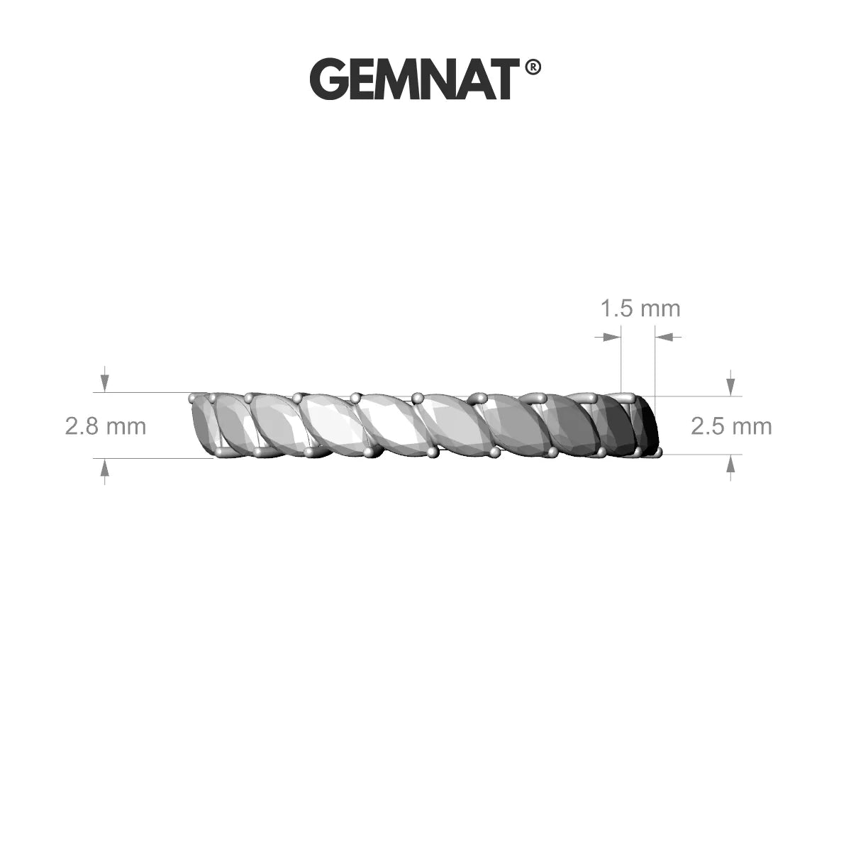 Virtue | 18k White Gold 4 x 2 mm Marquise Amethyst Ring