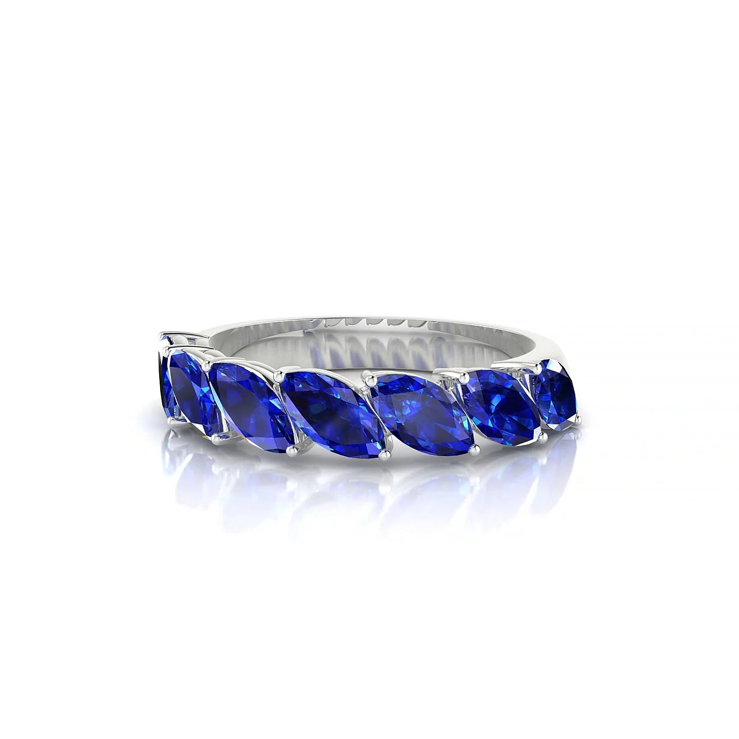 Virtue | 18k White Gold 6 x 3 mm Marquise Sapphire Ring