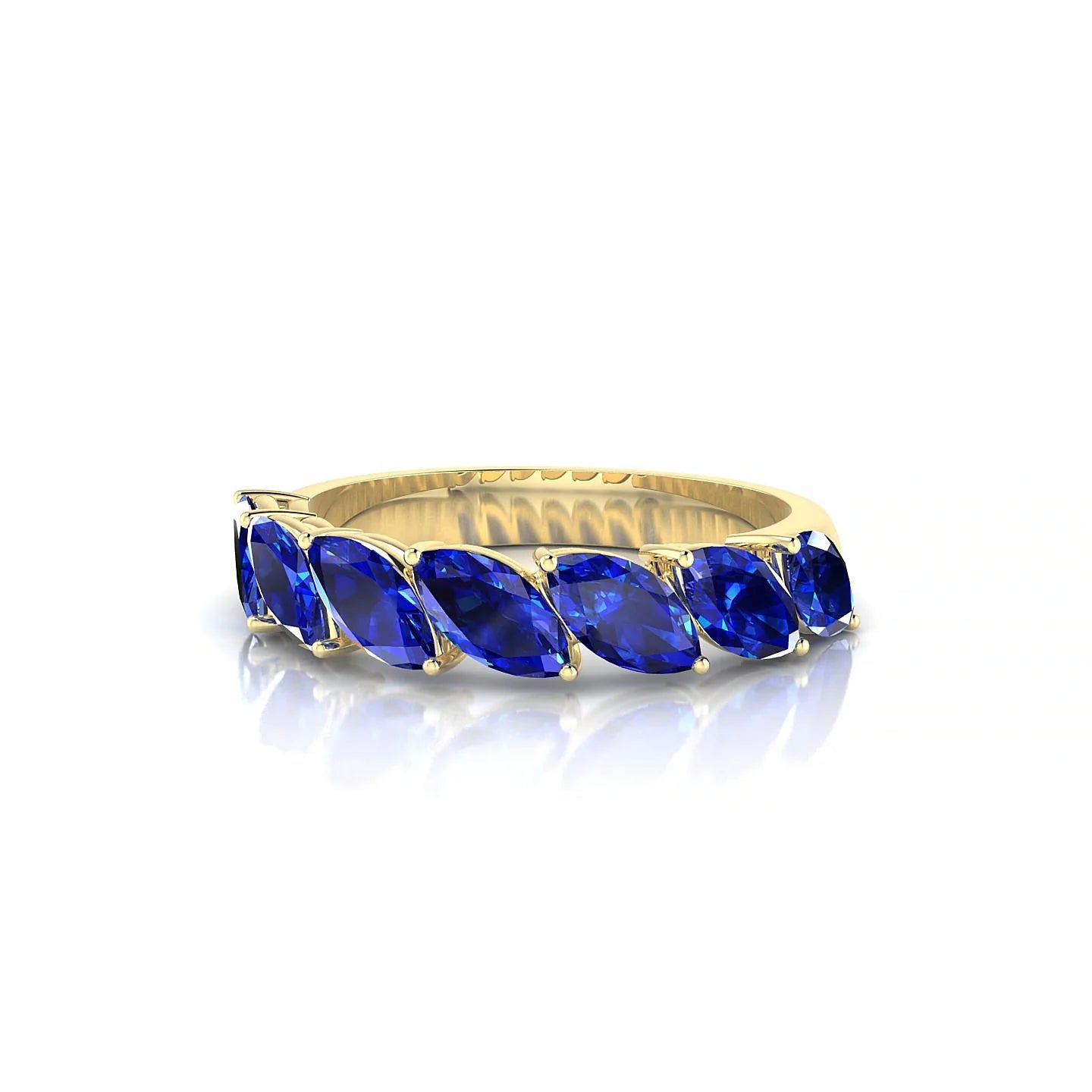 Virtue | 18k Yellow Gold 6 x 3 mm Marquise Sapphire Ring