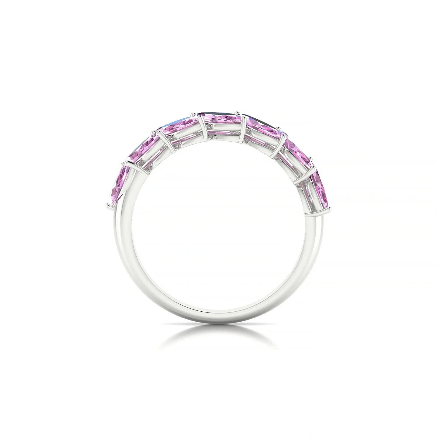 Virtue | 18k White Gold 6 x 3 mm Marquise Pink Sapphire Ring