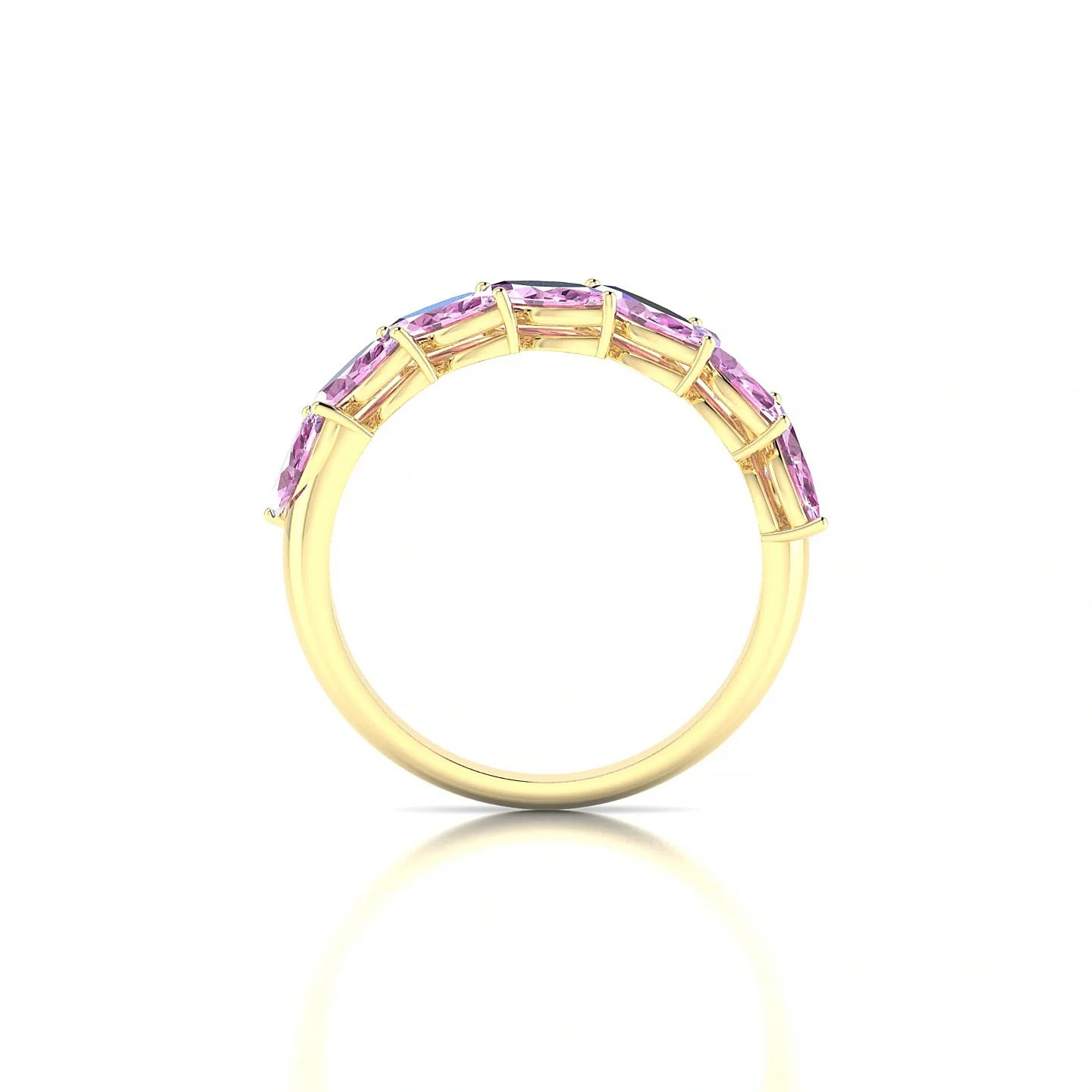 Virtue | 18k Yellow Gold 6 x 3 mm Marquise Pink Sapphire Ring