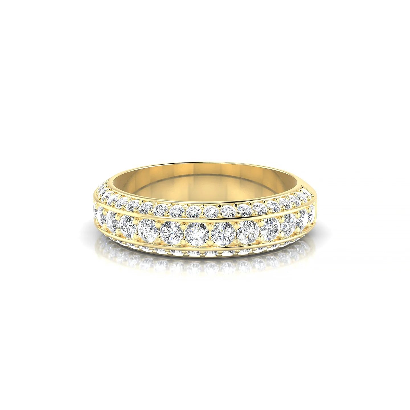 Vista | 18k Yellow Gold 2 mm Round Diamond Ring