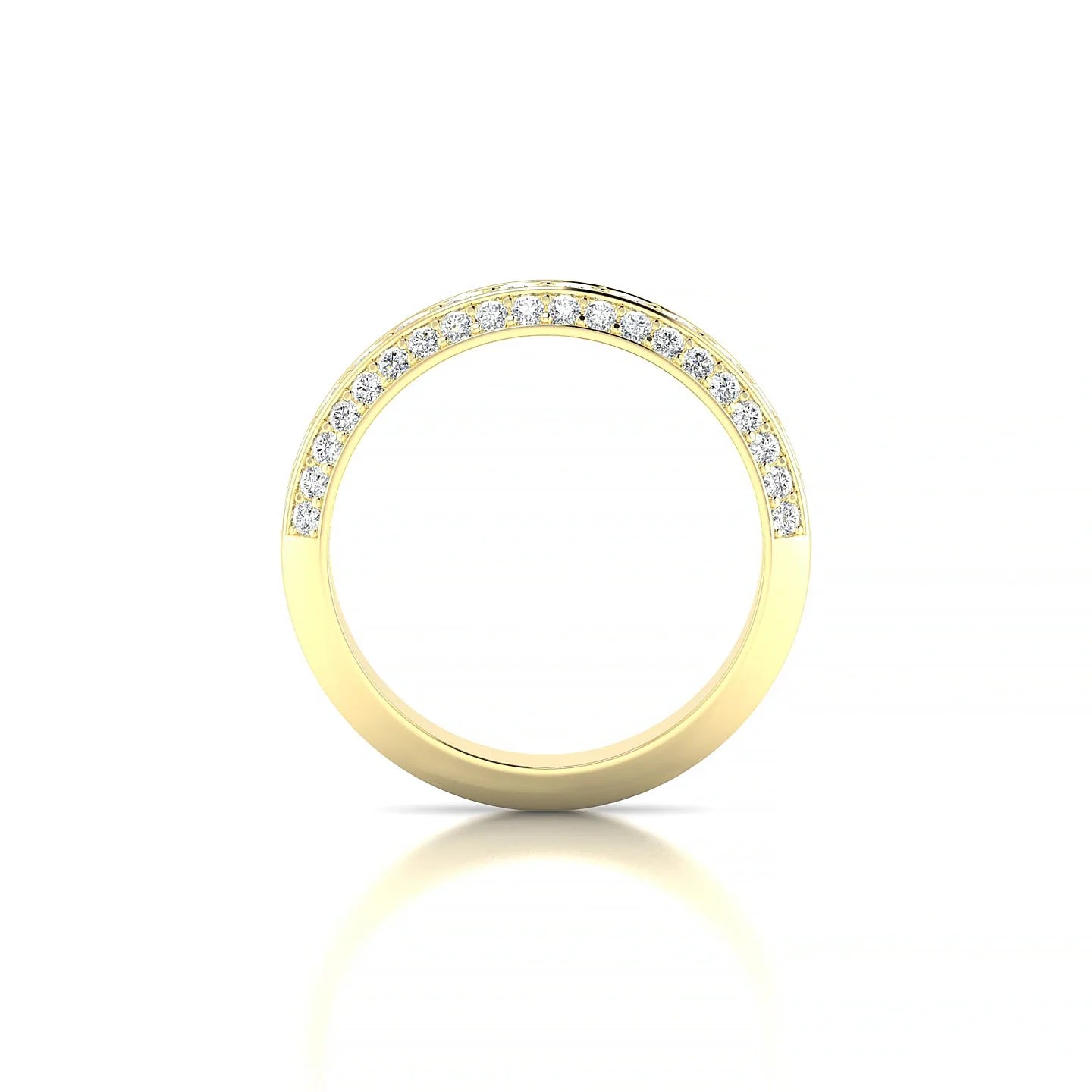 Vista | 18k Yellow Gold 2 mm Round Diamond Ring