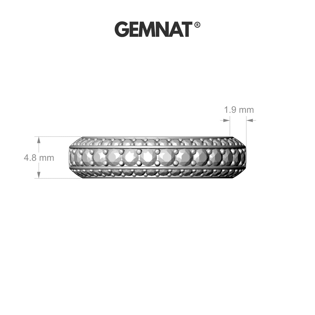 Vista | 18k White Gold 2 mm Round Diamond Ring