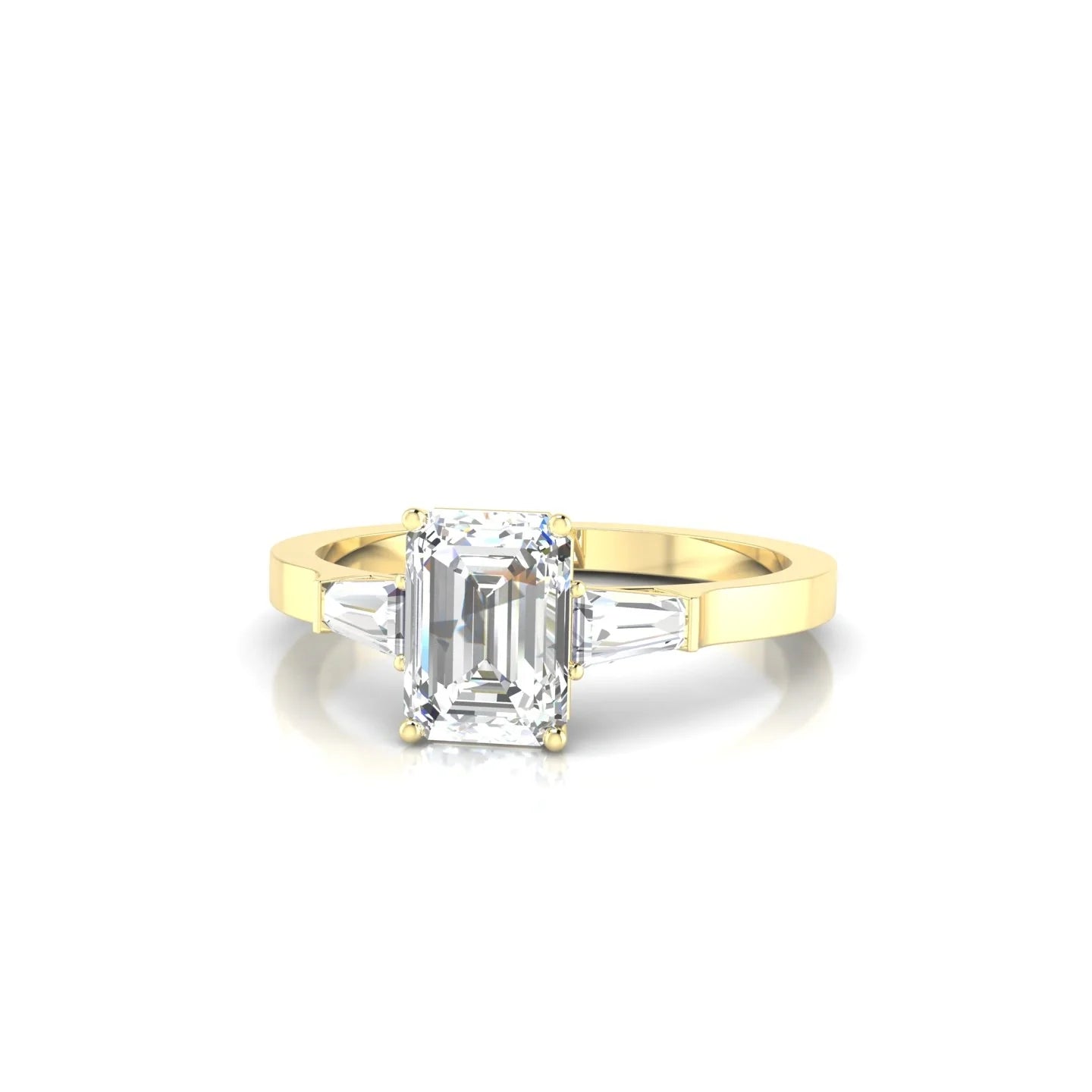 Vow | 18k Yellow Gold 7 x 5 mm Emerald Diamond Ring