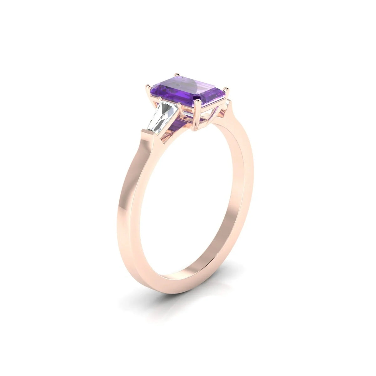 Vow | 18k Rose Gold 7 x 5 mm Emerald Amethyst Ring
