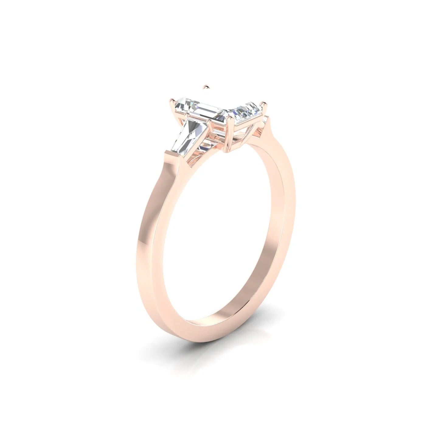 Vow | 18k Rose Gold 7 x 5 mm Emerald Diamond Ring