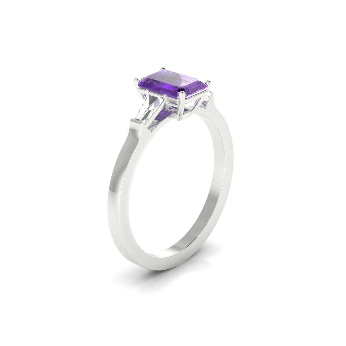 Vow | 18k White Gold 7 x 5 mm Emerald Amethyst Ring