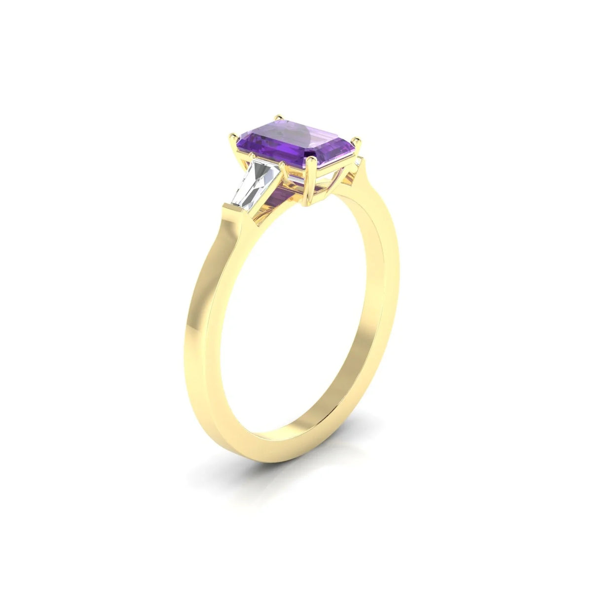 Vow | 18k Yellow Gold 7 x 5 mm Emerald Amethyst Ring