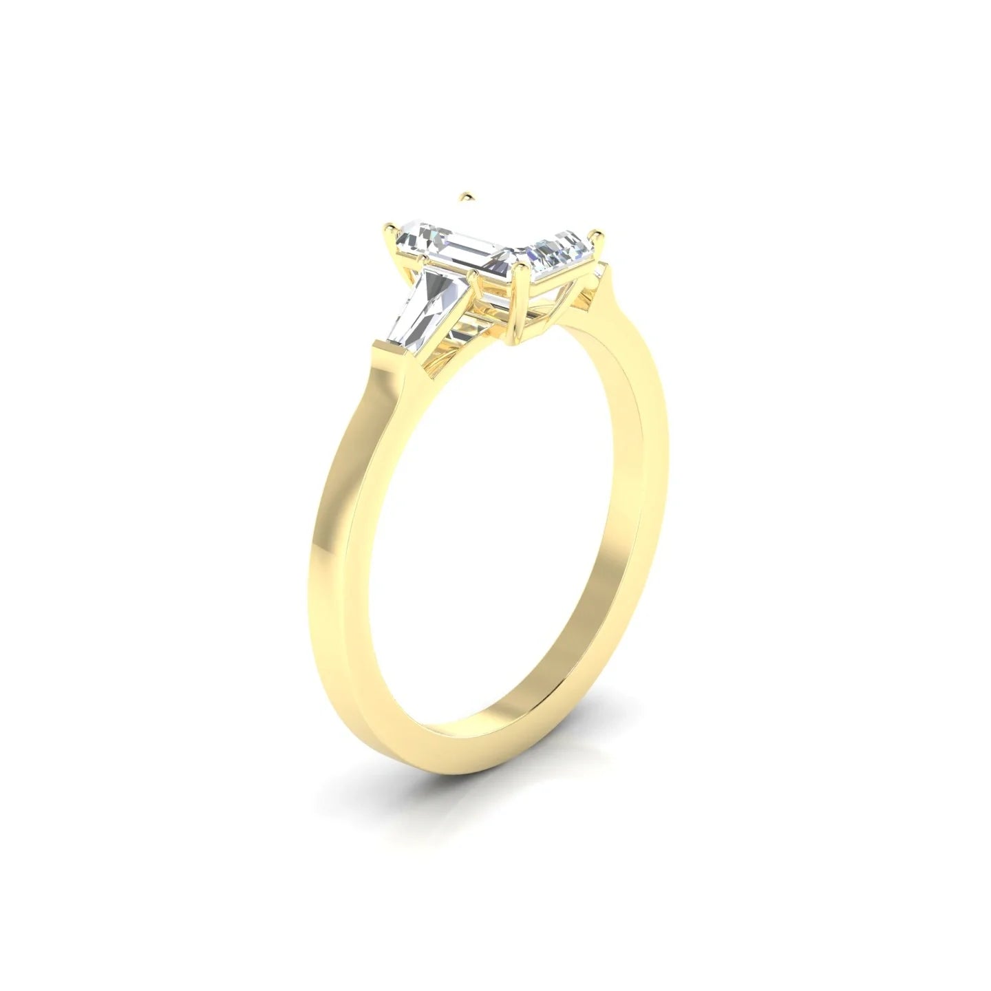 Vow | 18k Yellow Gold 7 x 5 mm Emerald Diamond Ring
