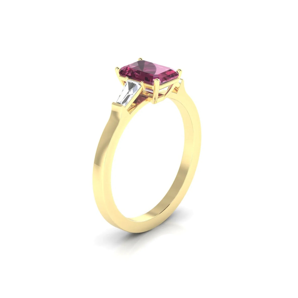 Vow | 18k Yellow Gold 7 x 5 mm Emerald Rhodolite Ring