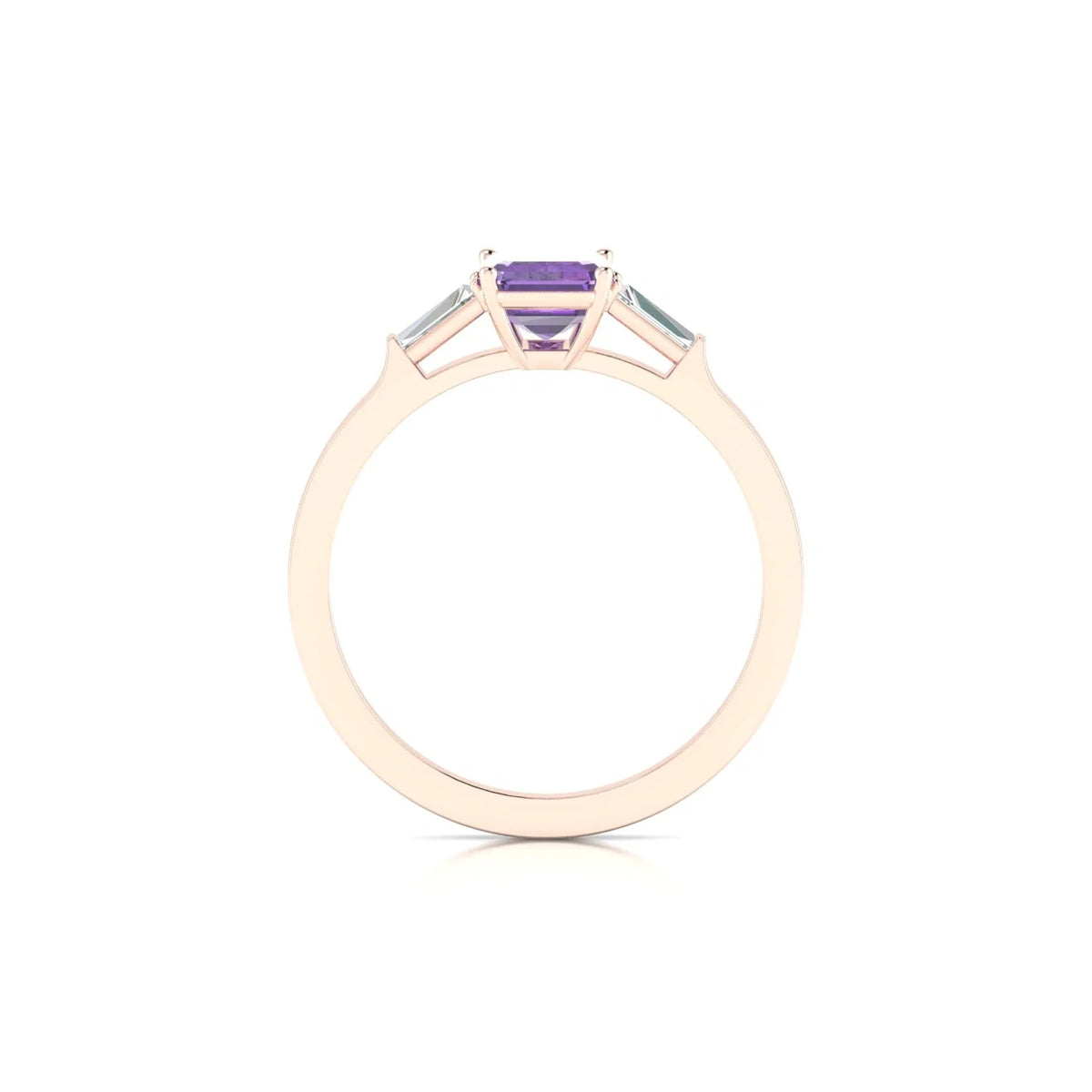 Vow | 18k Rose Gold 7 x 5 mm Emerald Amethyst Ring