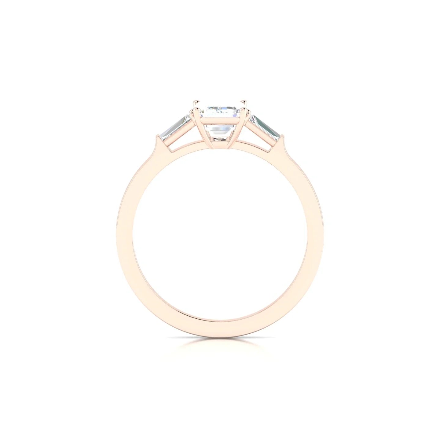 Vow | 18k Rose Gold 7 x 5 mm Emerald Diamond Ring