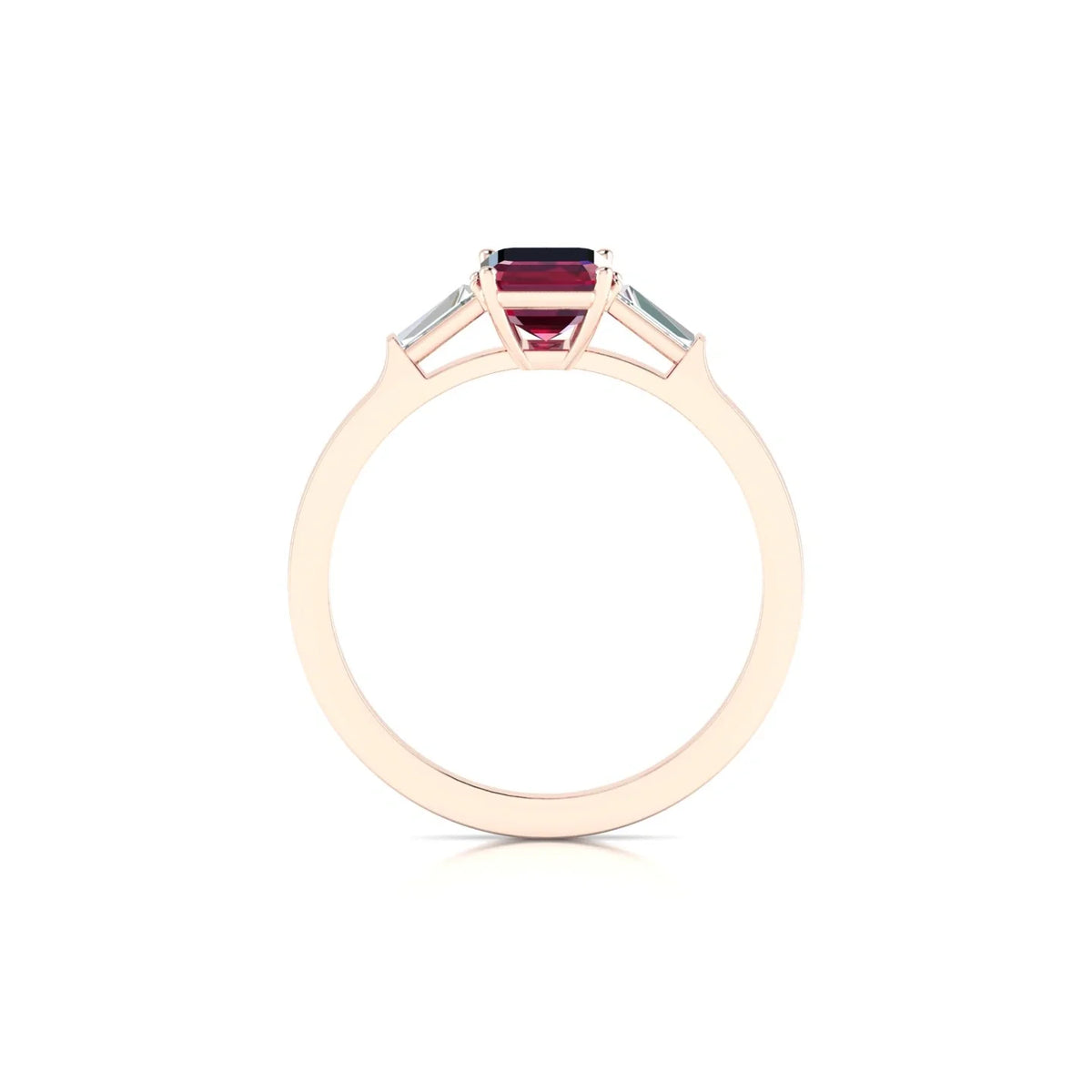 Vow | 18k Rose Gold 7 x 5 mm Emerald Ruby Ring