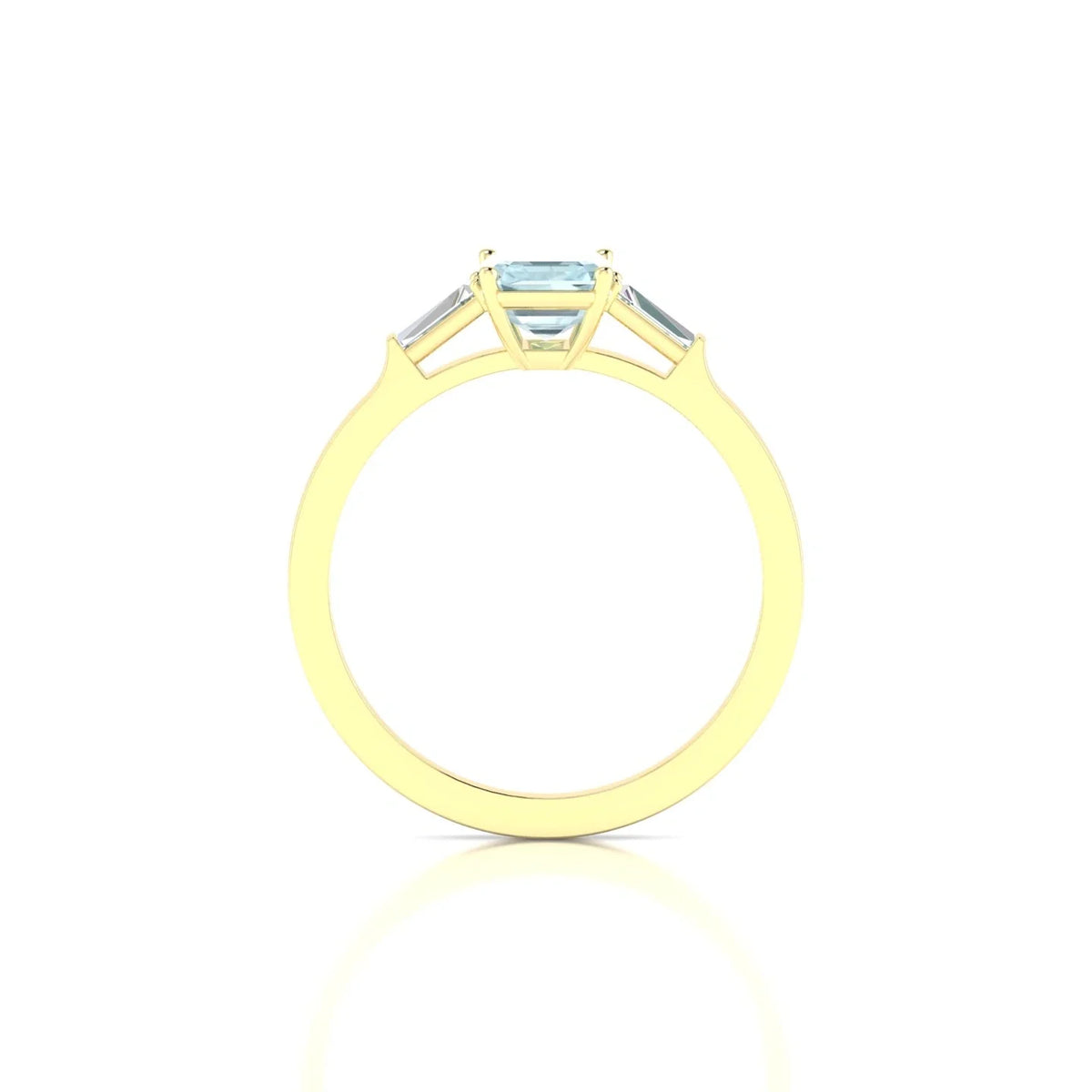 Vow | 18k Yellow Gold 7 x 5 mm Emerald Aquamarine Ring