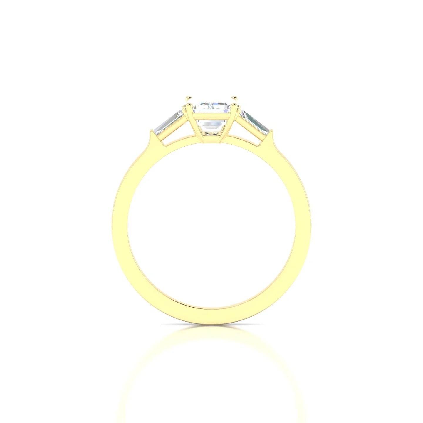 Vow | 18k Yellow Gold 7 x 5 mm Emerald Diamond Ring