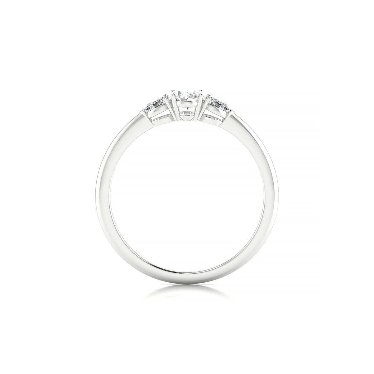 Water | 18k White Gold 6 x 4 mm Oval Diamond Ring