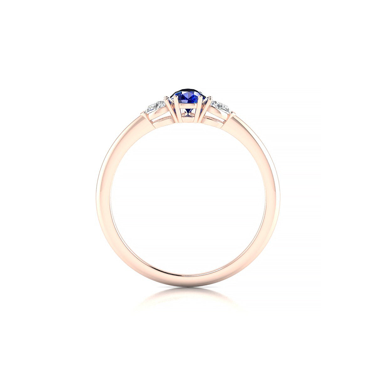 Water | 18k Rose Gold 6 x 4 mm Pear Sapphire Ring