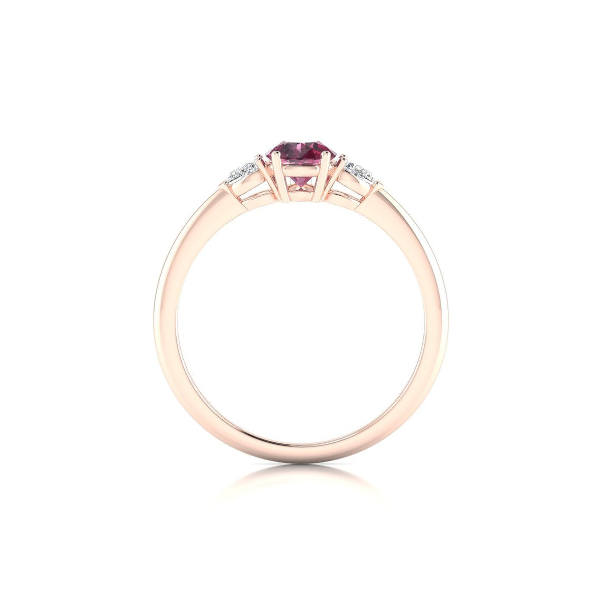 Water | 18k Rose Gold 7 x 5 mm Pear Rhodolite Ring