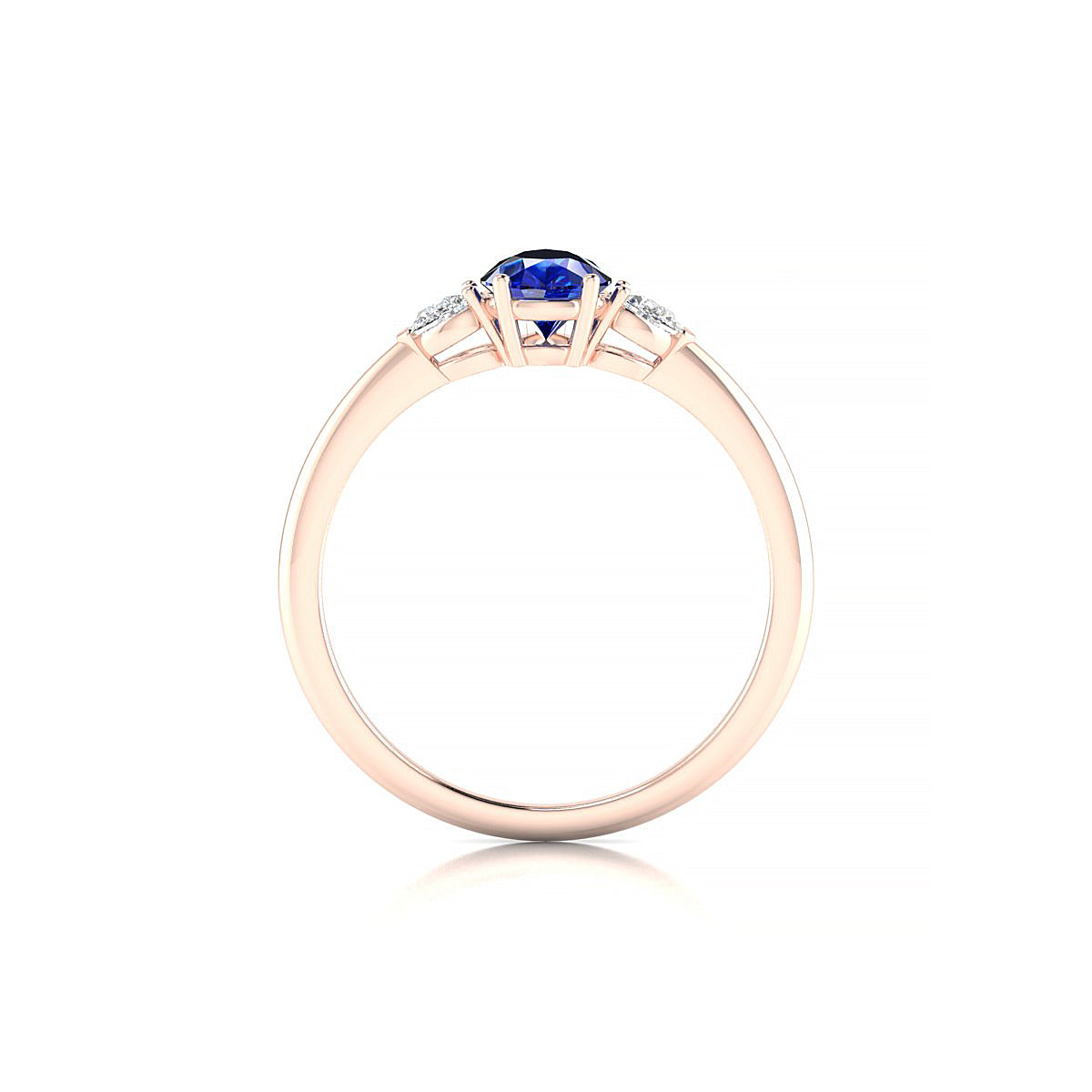 Water | 18k Rose Gold 7 x 5 mm Pear Sapphire Ring