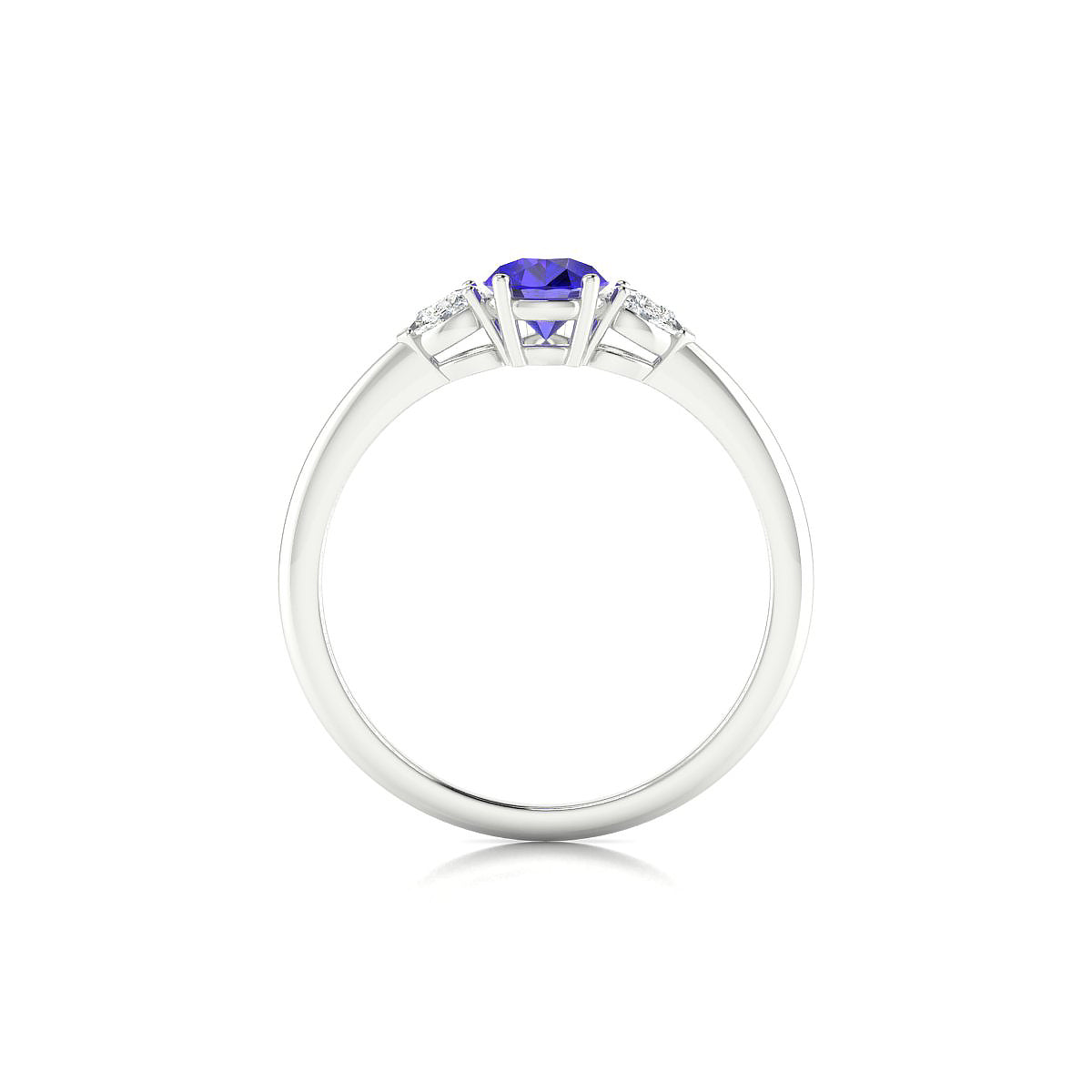 Water | 18k White Gold 7 x 5 mm Pear Tanzanite Ring