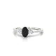 Waterfall | Bague Diamant Noir Ovale