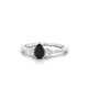 Waterfall | Pear Black Diamond Ring