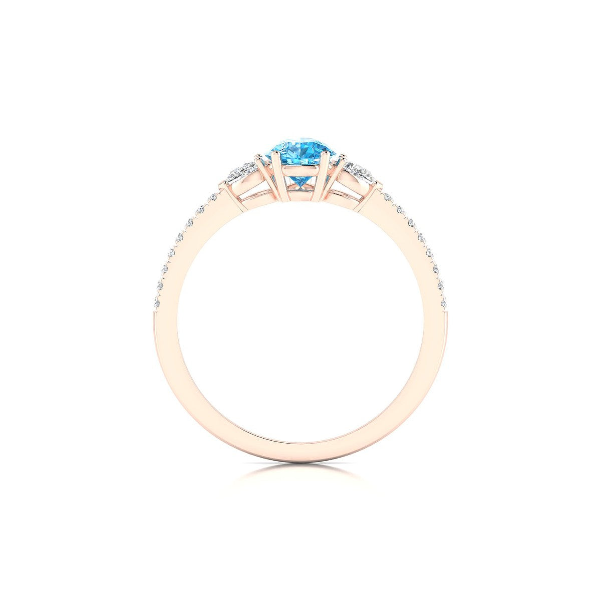 Waterfall | 18k Rose Gold 7 x 5 mm Pear Topaz Ring