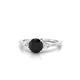 Waterfall | Bague Diamant Noir Rond