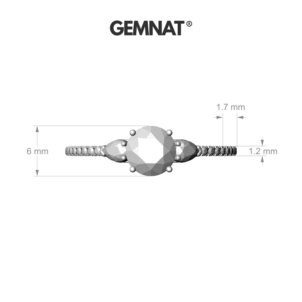 Waterfall | 18k Yellow Gold 6 mm Round Morganite Ring