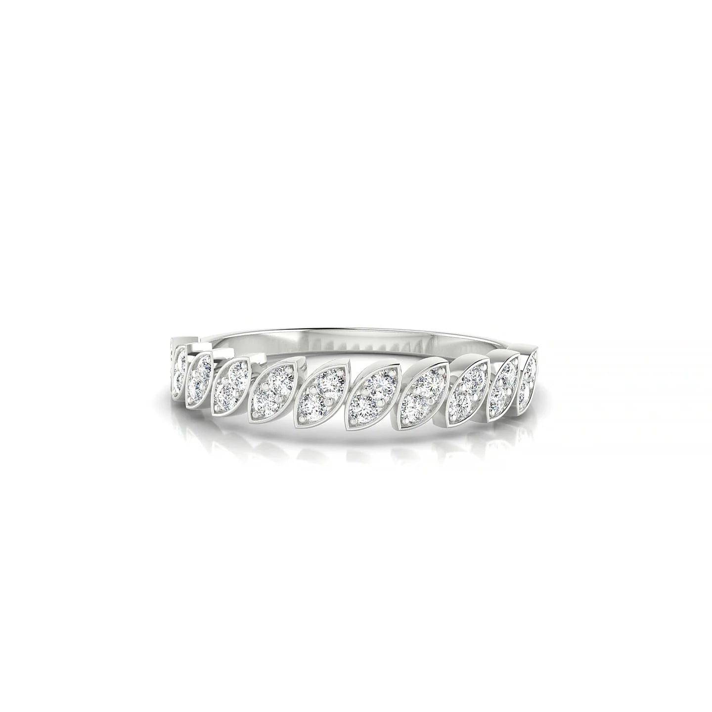 Whisper | 18k White Gold 1.3 mm Round Diamond Ring