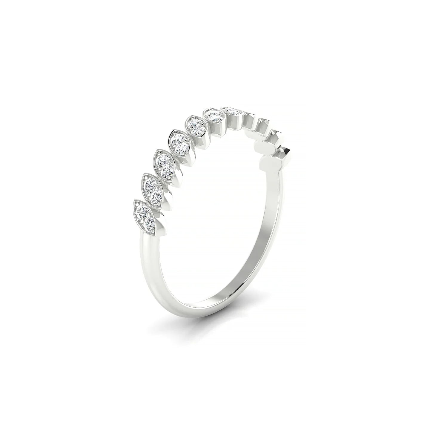 Whisper | 18k White Gold 1.3 mm Round Diamond Ring