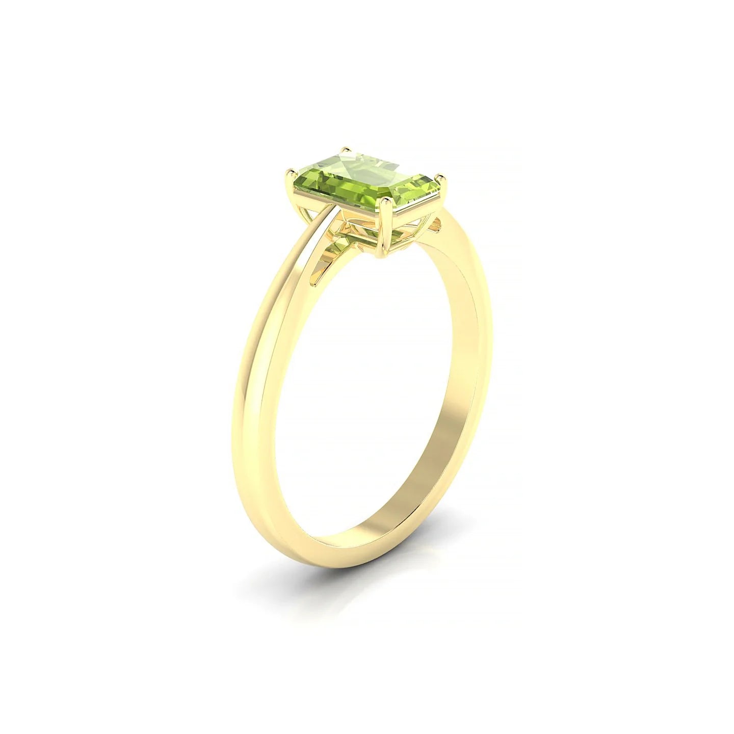 Zenith | 18k Yellow Gold 7 x 5 mm Emerald Peridot Ring