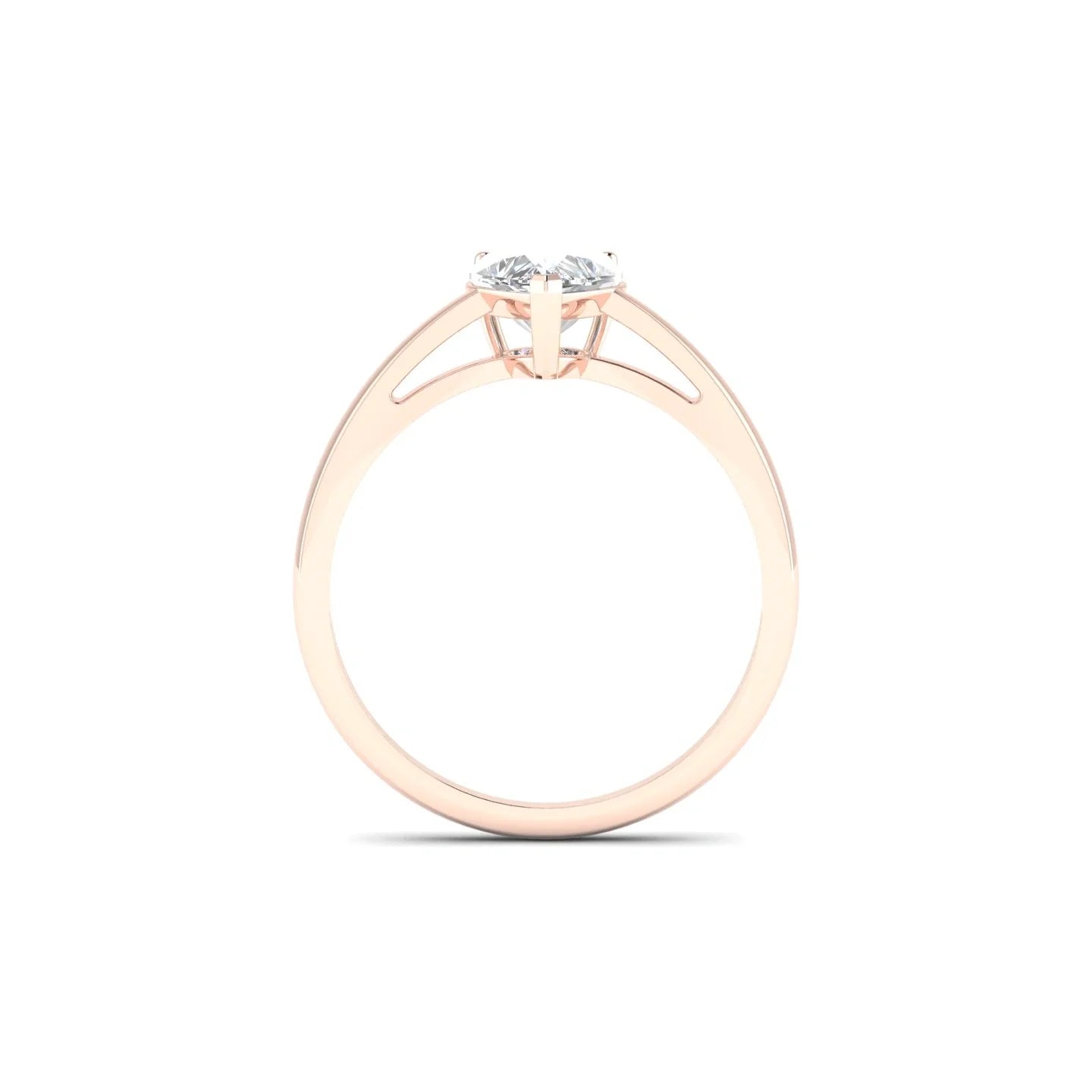 Zenith | 18k Rose Gold 5.5 mm Heart Diamond Ring