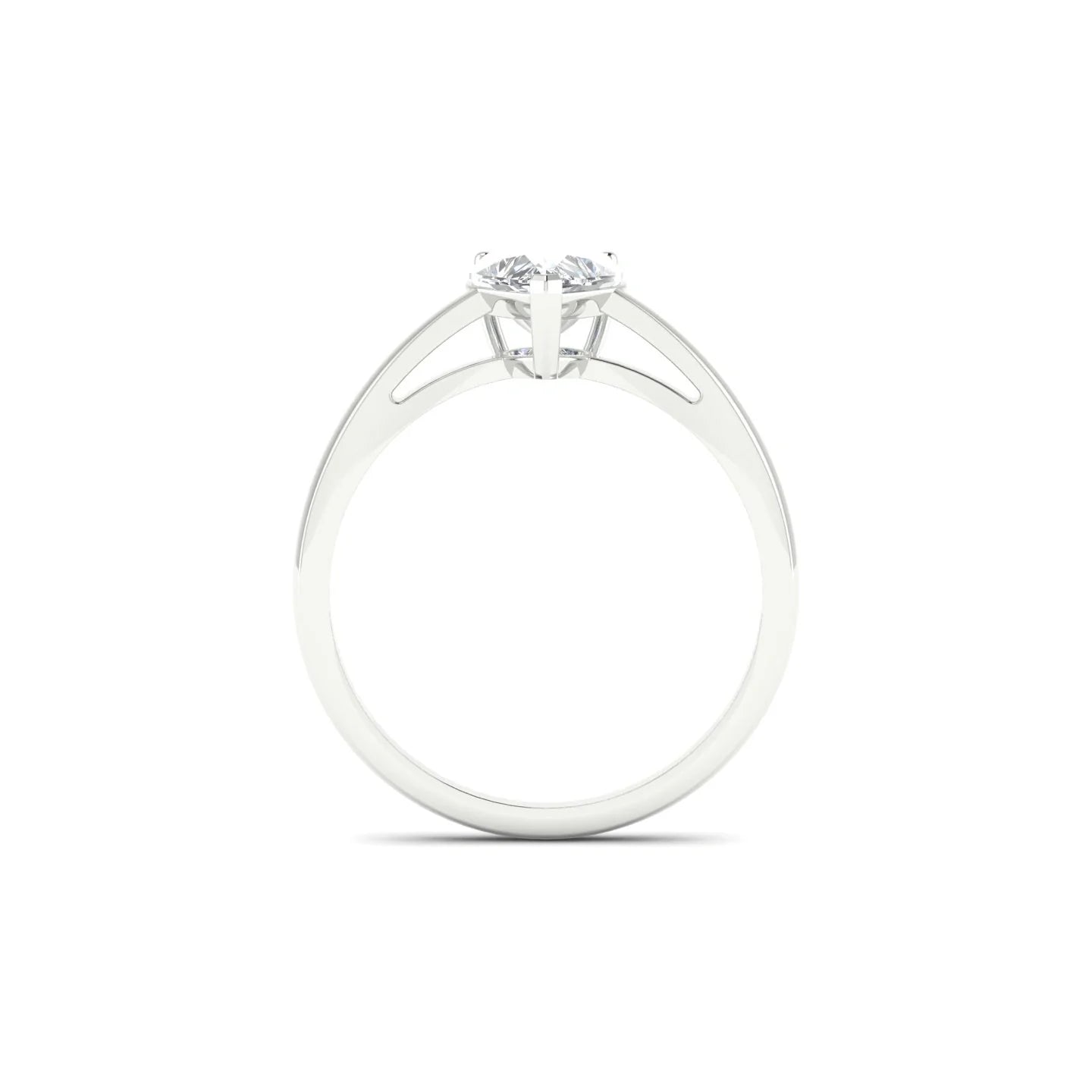 Zenith | 18k White Gold 5.5 mm Heart Diamond Ring