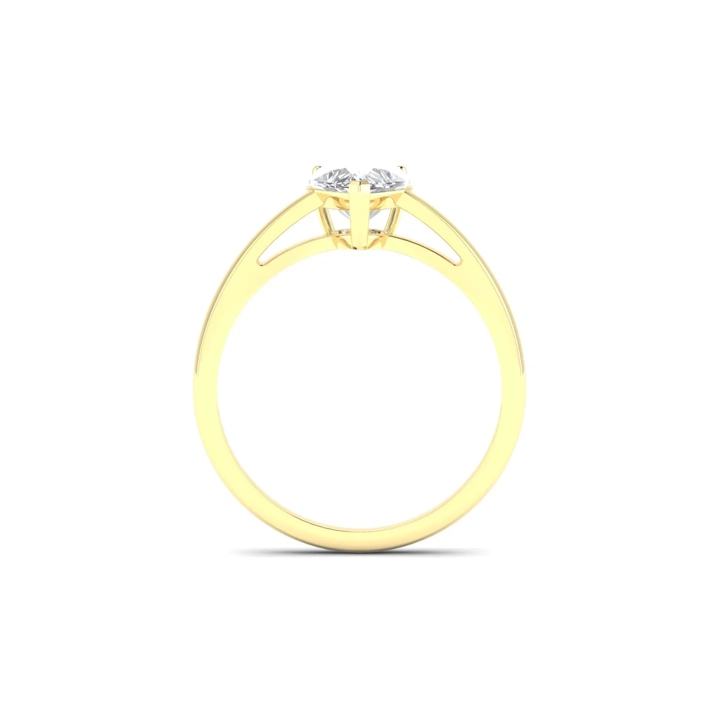 Zenith | 18k Yellow Gold 5.5 mm Heart Diamond Ring