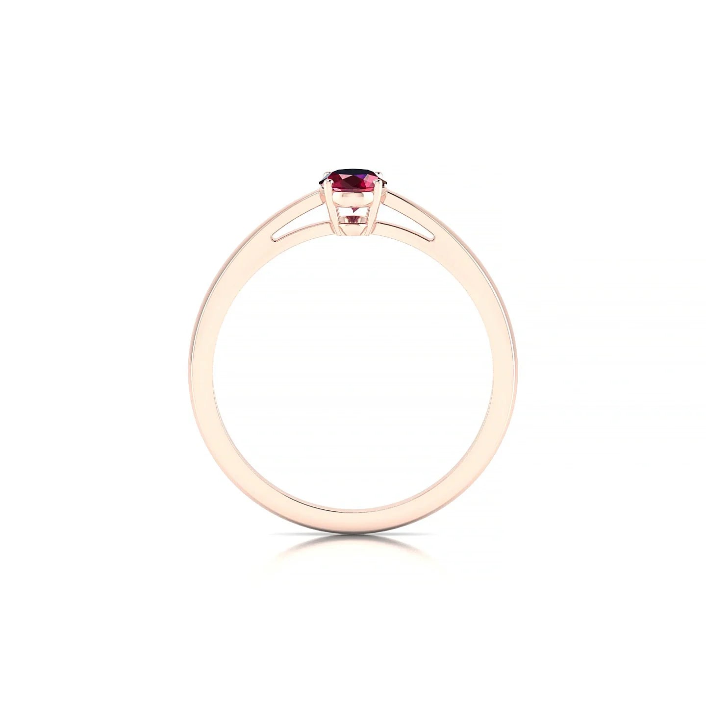 Zenith | 18k Rose Gold 6 x 4 mm Oval Ruby Ring