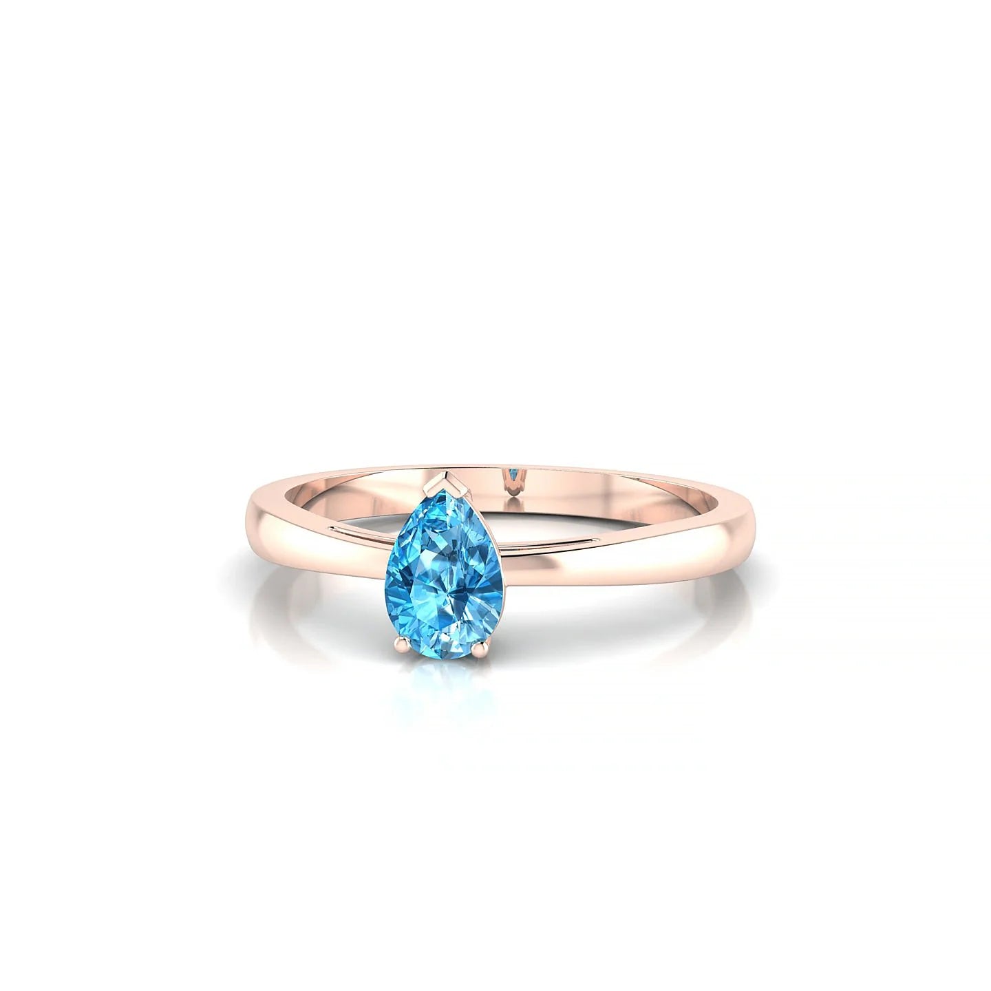 Zenith | 18k Rose Gold 6 x 4 mm Pear Topaz Ring