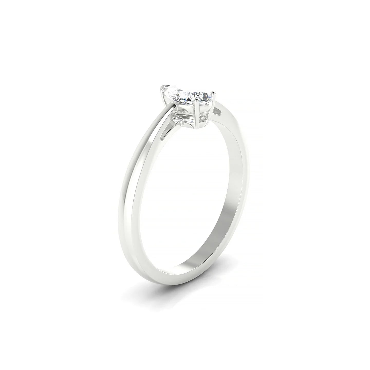 Zenith | 18k White Gold 6 x 4 mm Pear Diamond Ring