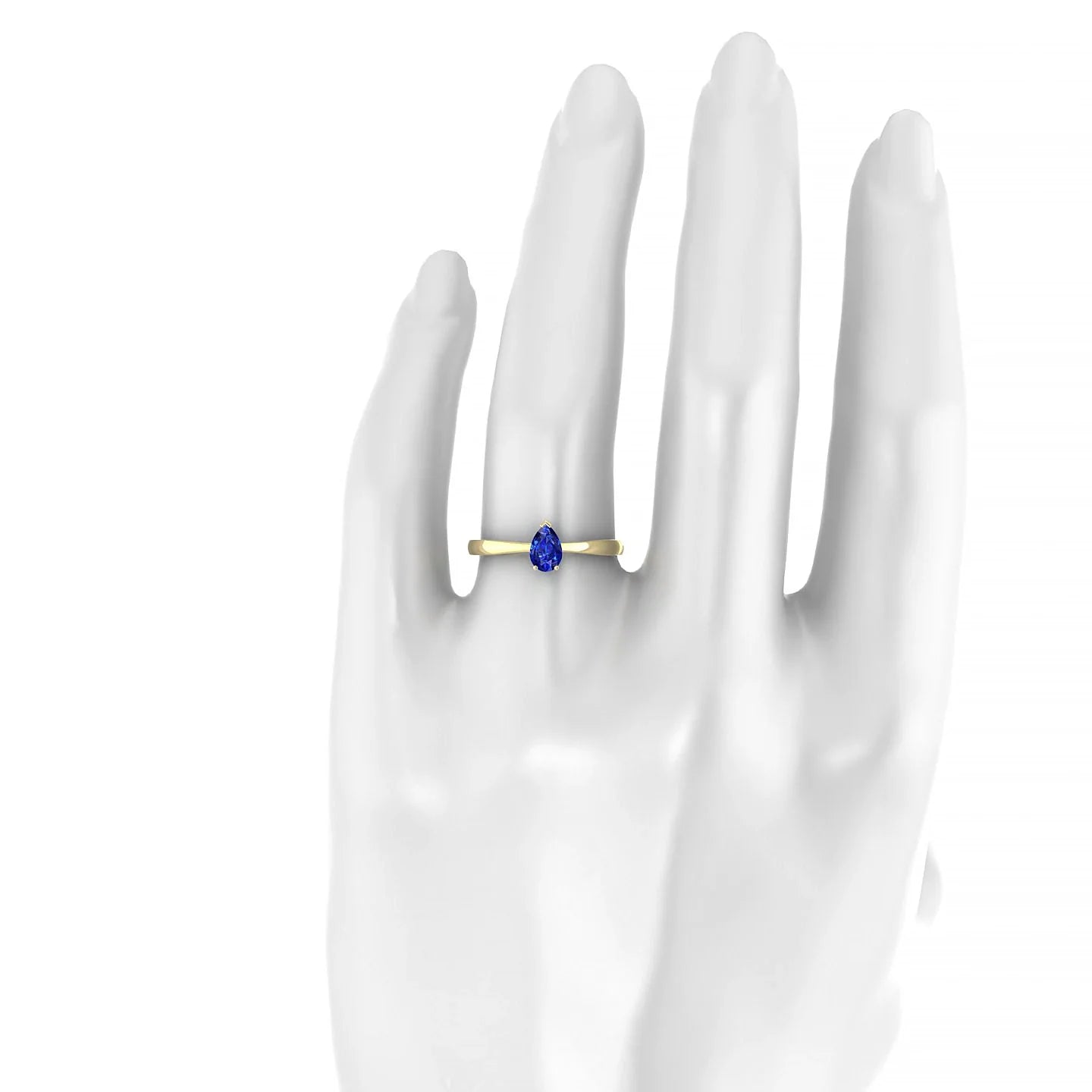 Zenith | 18k Yellow Gold 6 x 4 mm Pear Sapphire Ring
