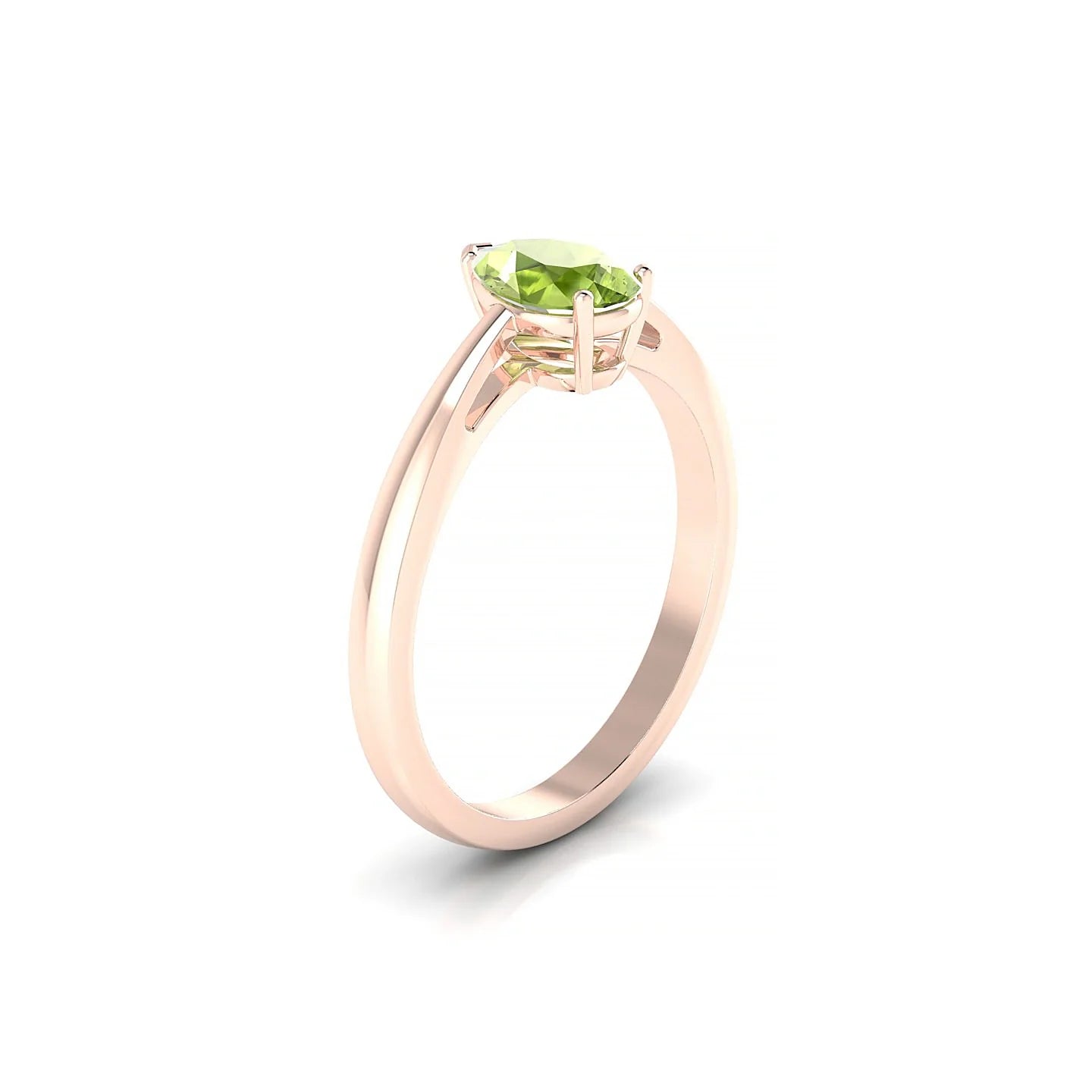 Zenith | 18k Rose Gold 7 x 5 mm Pear Peridot Ring