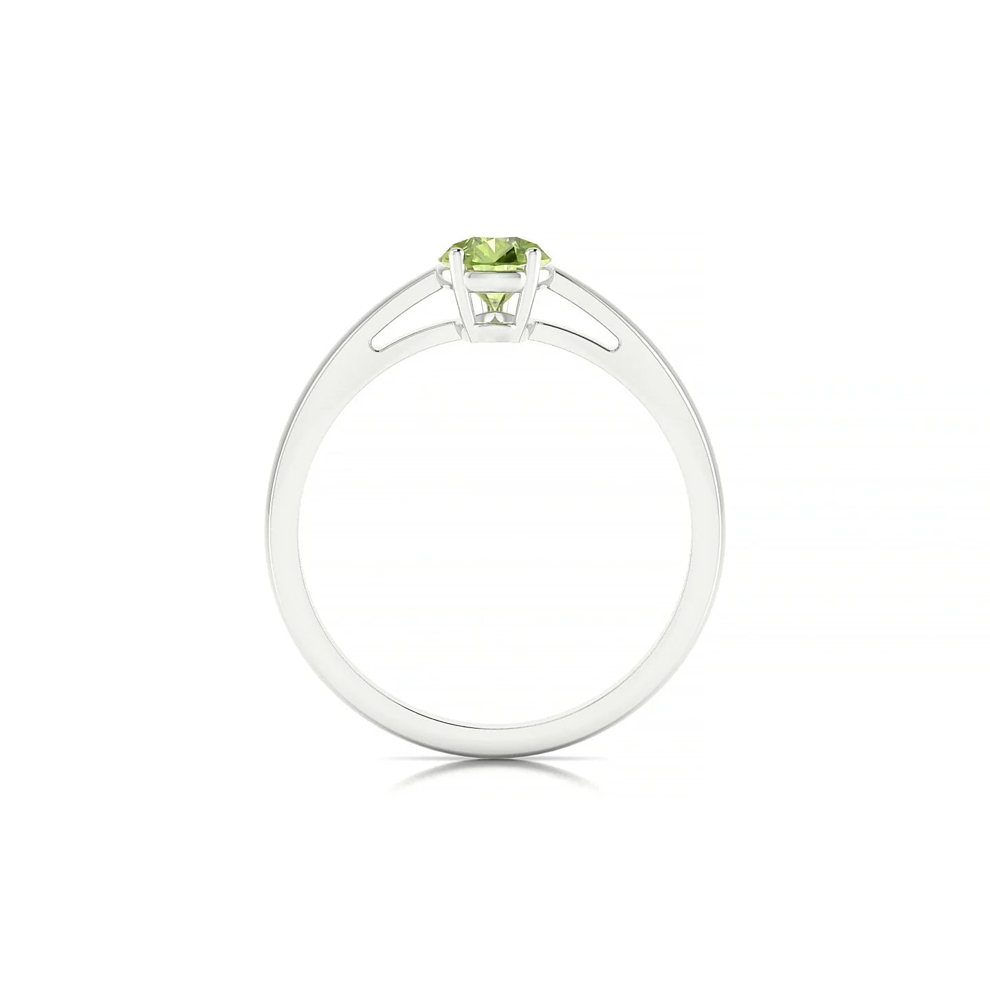 Zenith | 18k White Gold 7 x 5 mm Pear Peridot Ring