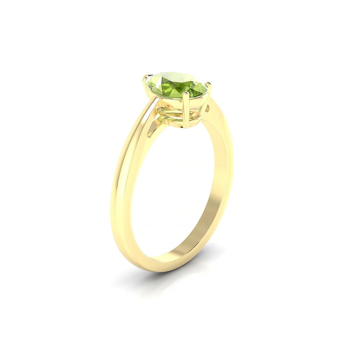 Zenith | 18k Yellow Gold 8 x 6 mm Pear Peridot Ring