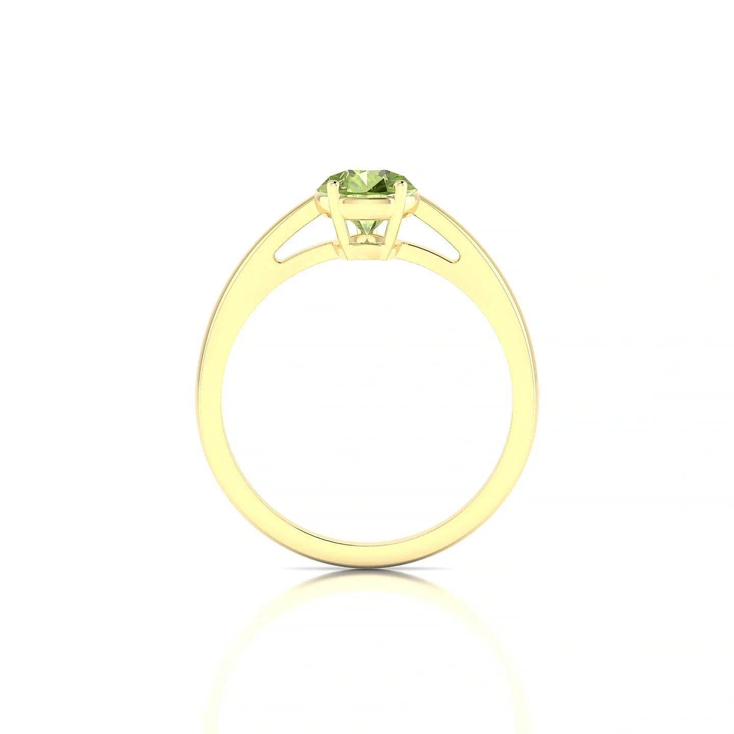Zenith | 18k Yellow Gold 8 x 6 mm Pear Peridot Ring